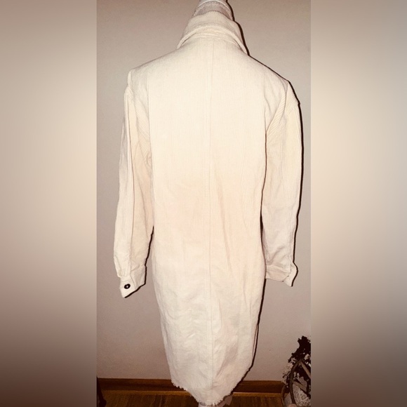 GeeGee Cream Corduroy Button-Up shirt/Jacket dress.  Size M  VGUC - Picture 5 of 12